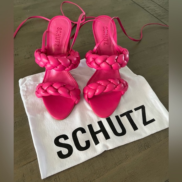 Schutz Zara Ankle Tie Block Sandal-NIB - Picture 4 of 10